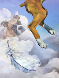 Boxer dog memorial print