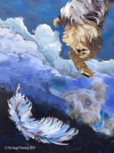 Yorkshire Terrier pet memorial painting